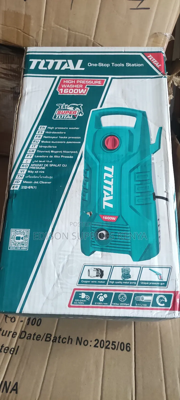 Total High Pressure Washers 1600w Car Wash Machine 1600 Watts