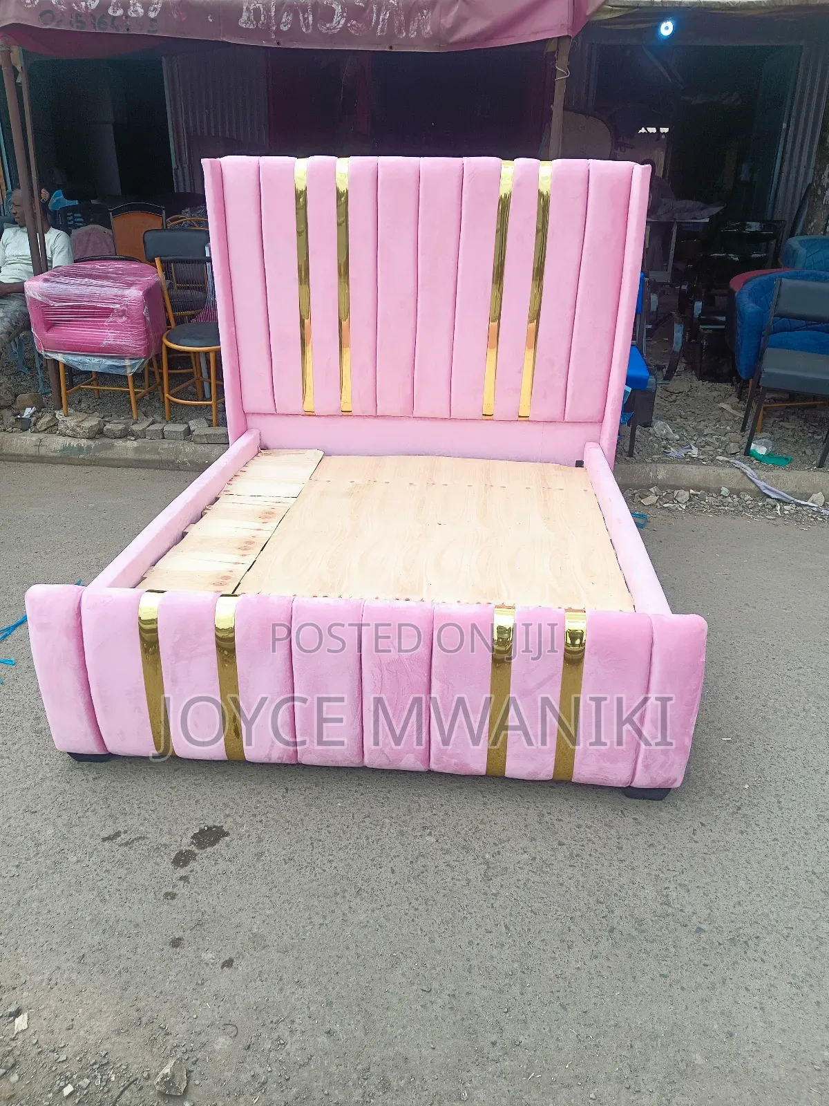 Bed, Size 5 by 6, Baby Pink 