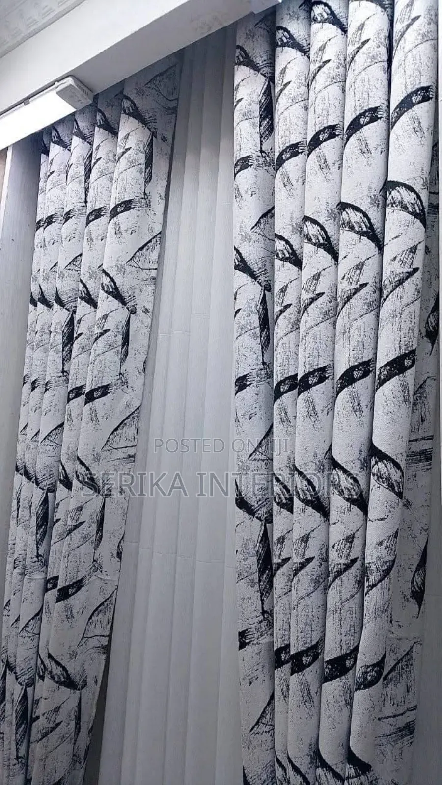 Curtains Curtains Black and White Environmental Friendly