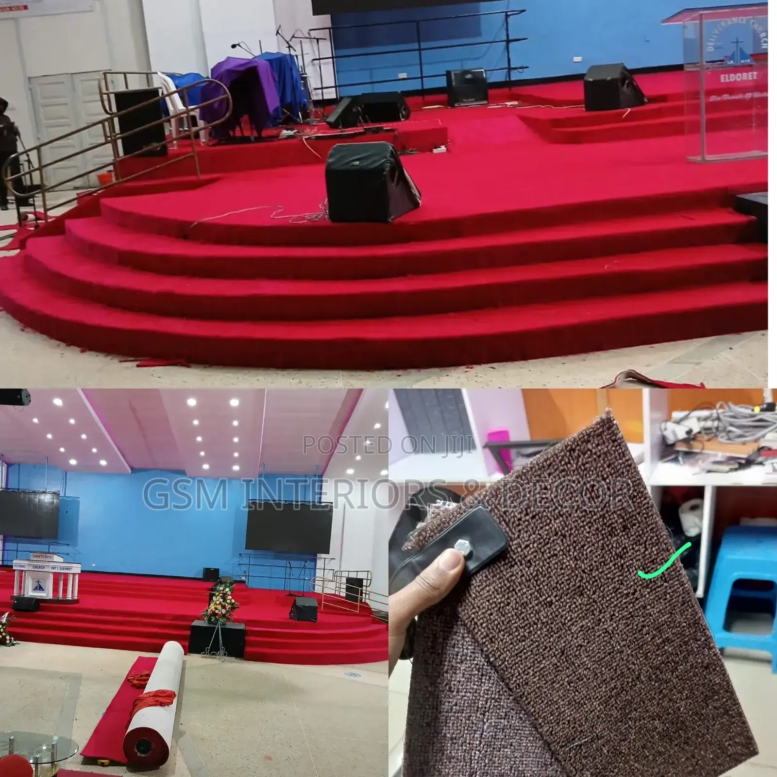 Red Wine Wall to Wall Carpets for Vips