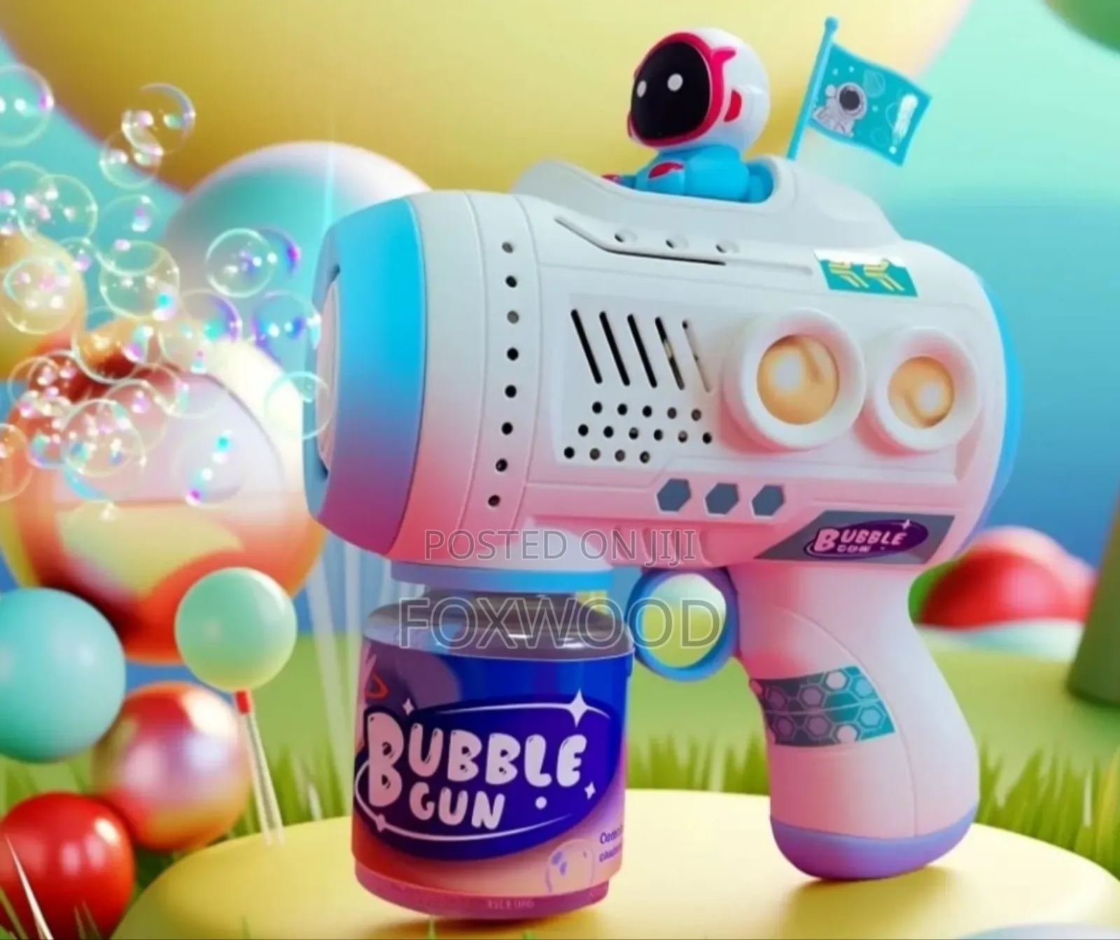 Astronaut-Themed Automatic Bubble Gun Toy,
