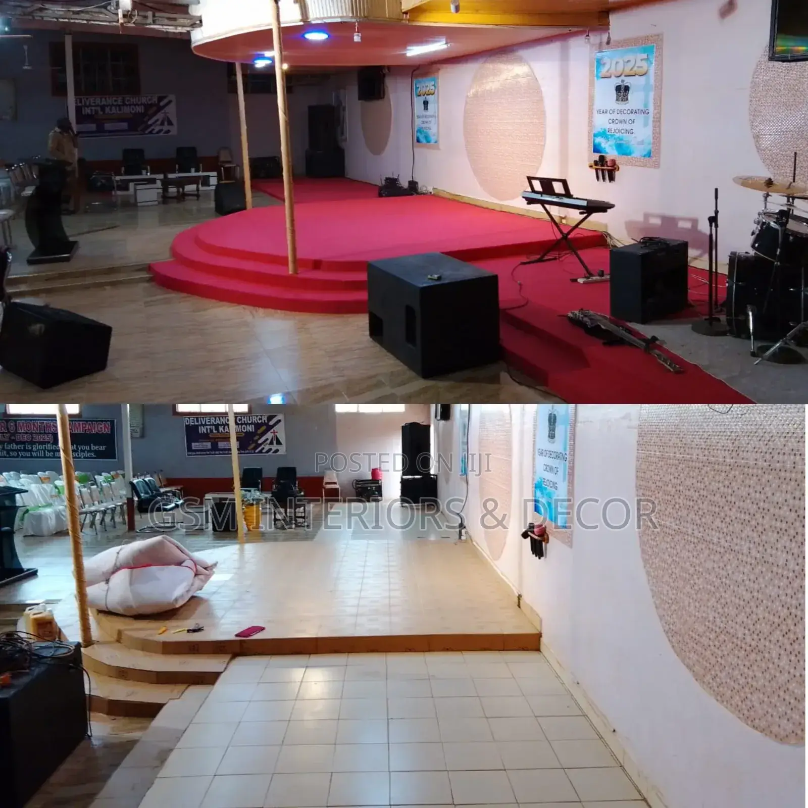 Neatly Installed Church Red Carpets Juja