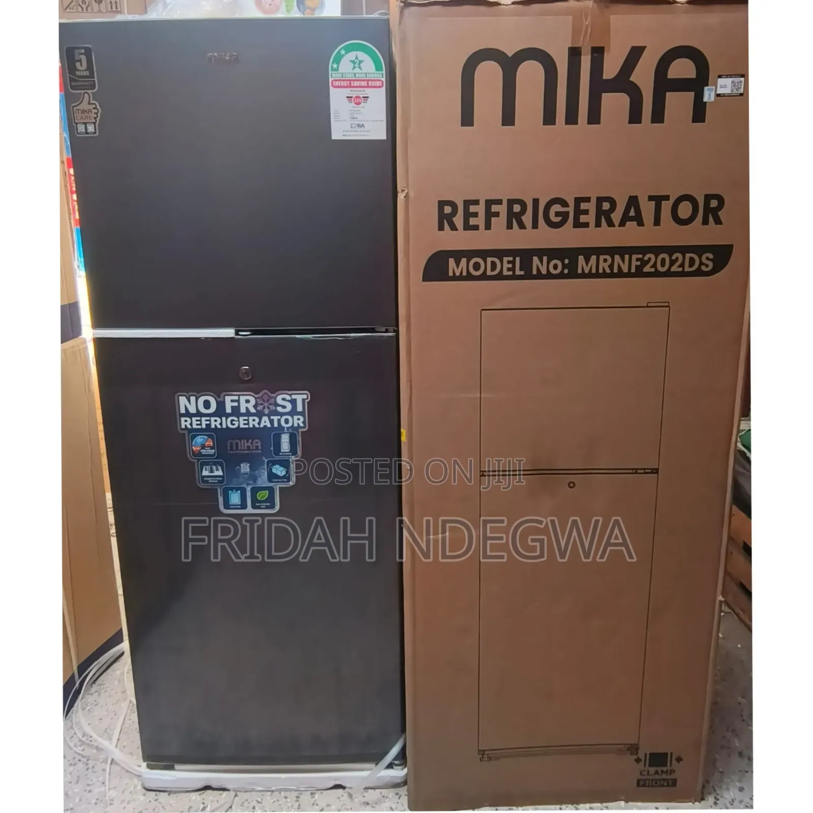 Mika 202litres No Frost Double Door Refrigerator