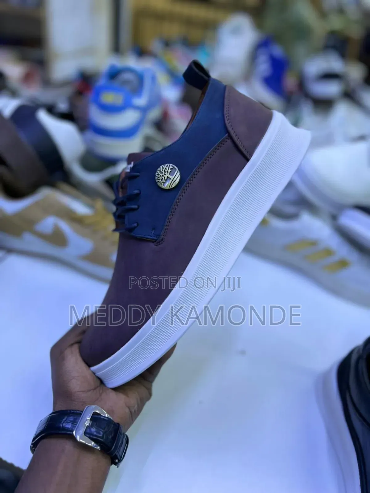 Brown Blue Timberland Mens Shoes