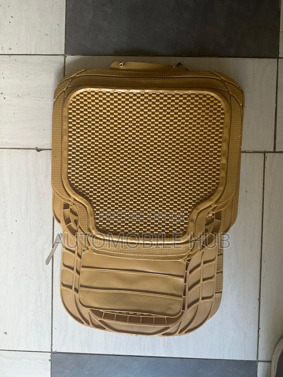 Beige Car Floor Mats - Pure Rubber Car Floor Mats