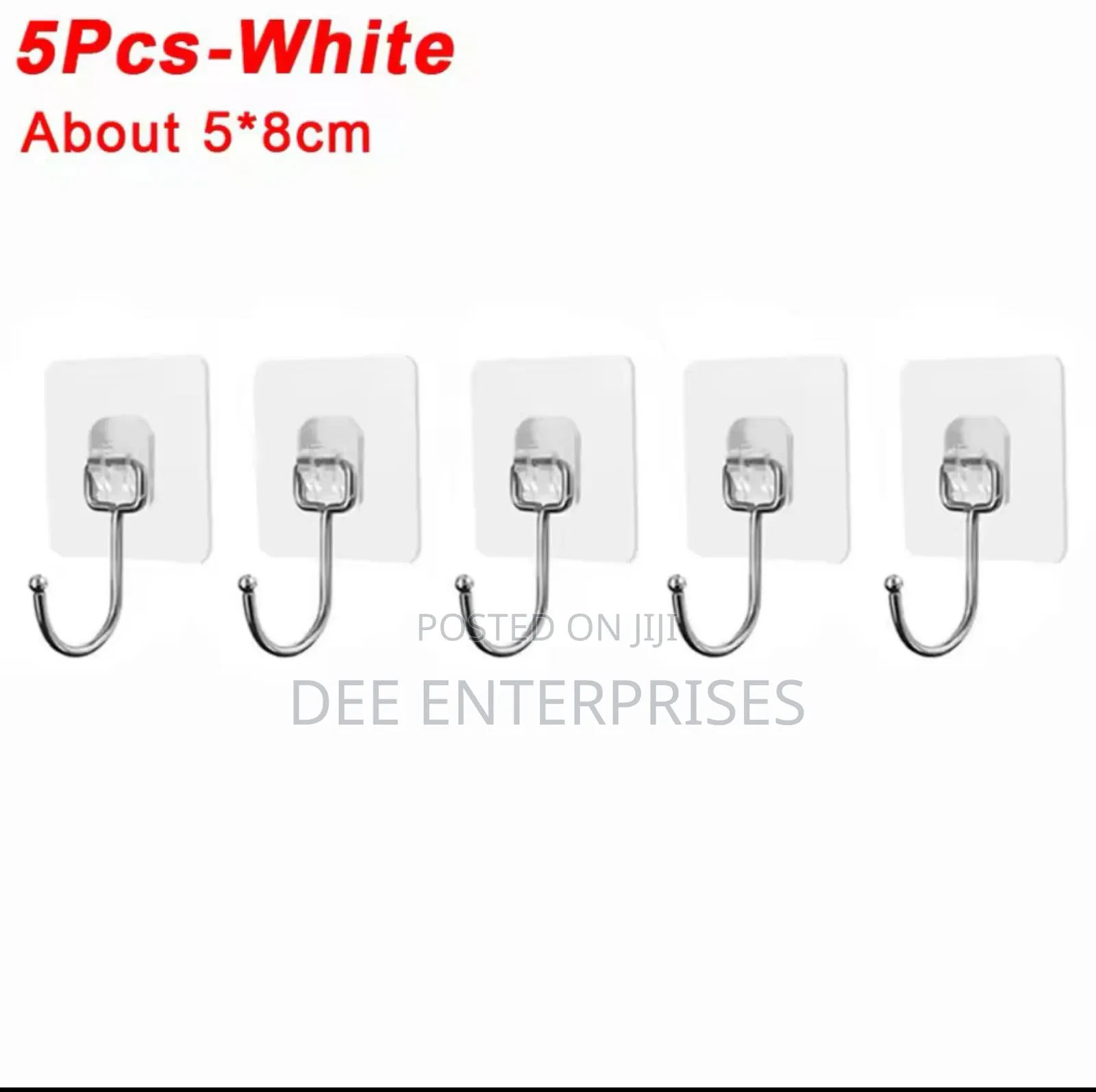 5 PCS Large Hooks Heavy Duty Waterproof Adhesive Wall Hooks