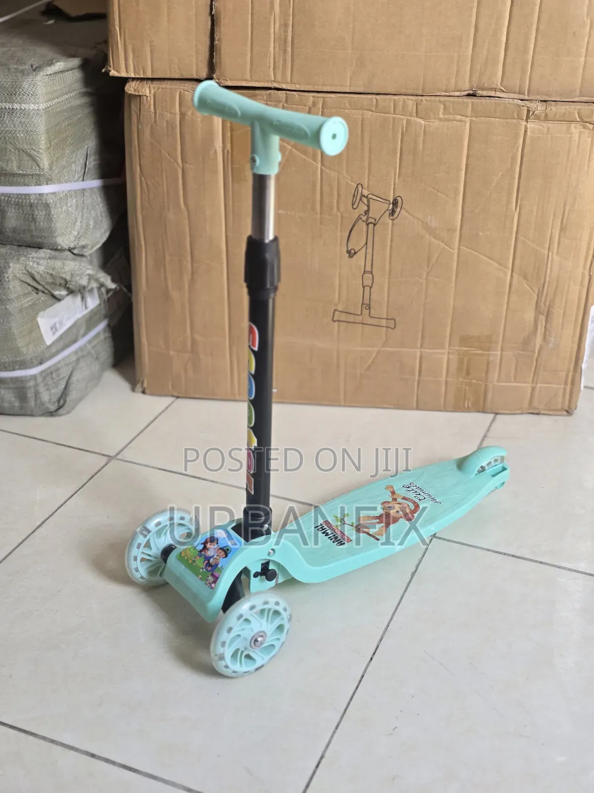 Height Adjustable Kids Kick Scooters With Anti-Slip Deck, Led Wheels