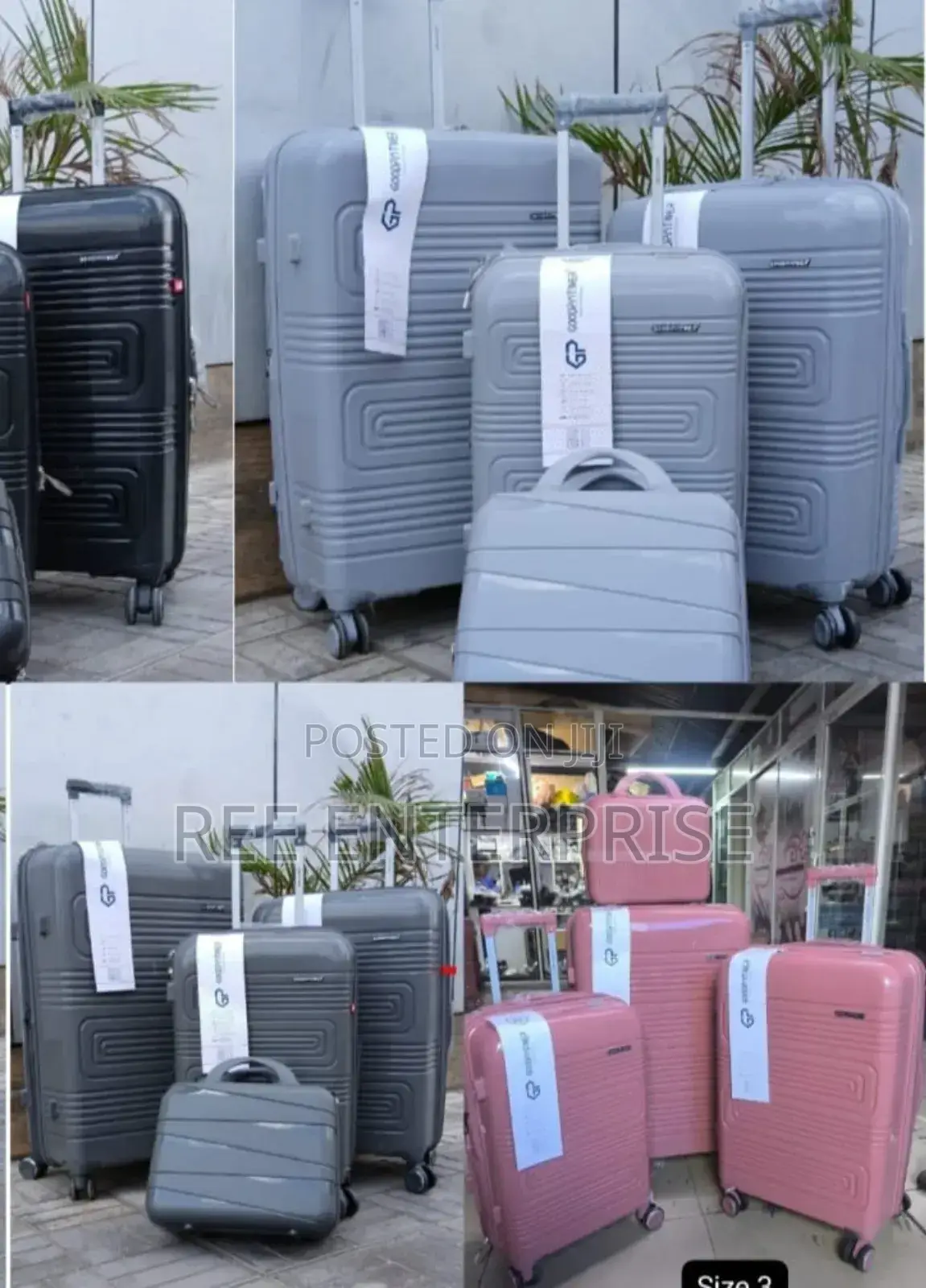 Fashion 4 in 1 Unbreakable Rubber Suitcase Briefcase Travel Bag