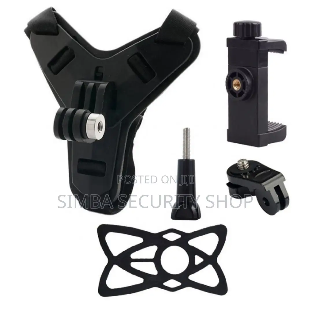 Adjustable Helmet Harness for Smartphone or Action Camera Chin Mount