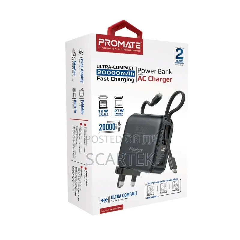 Promate 20000mah Powerbank 27w