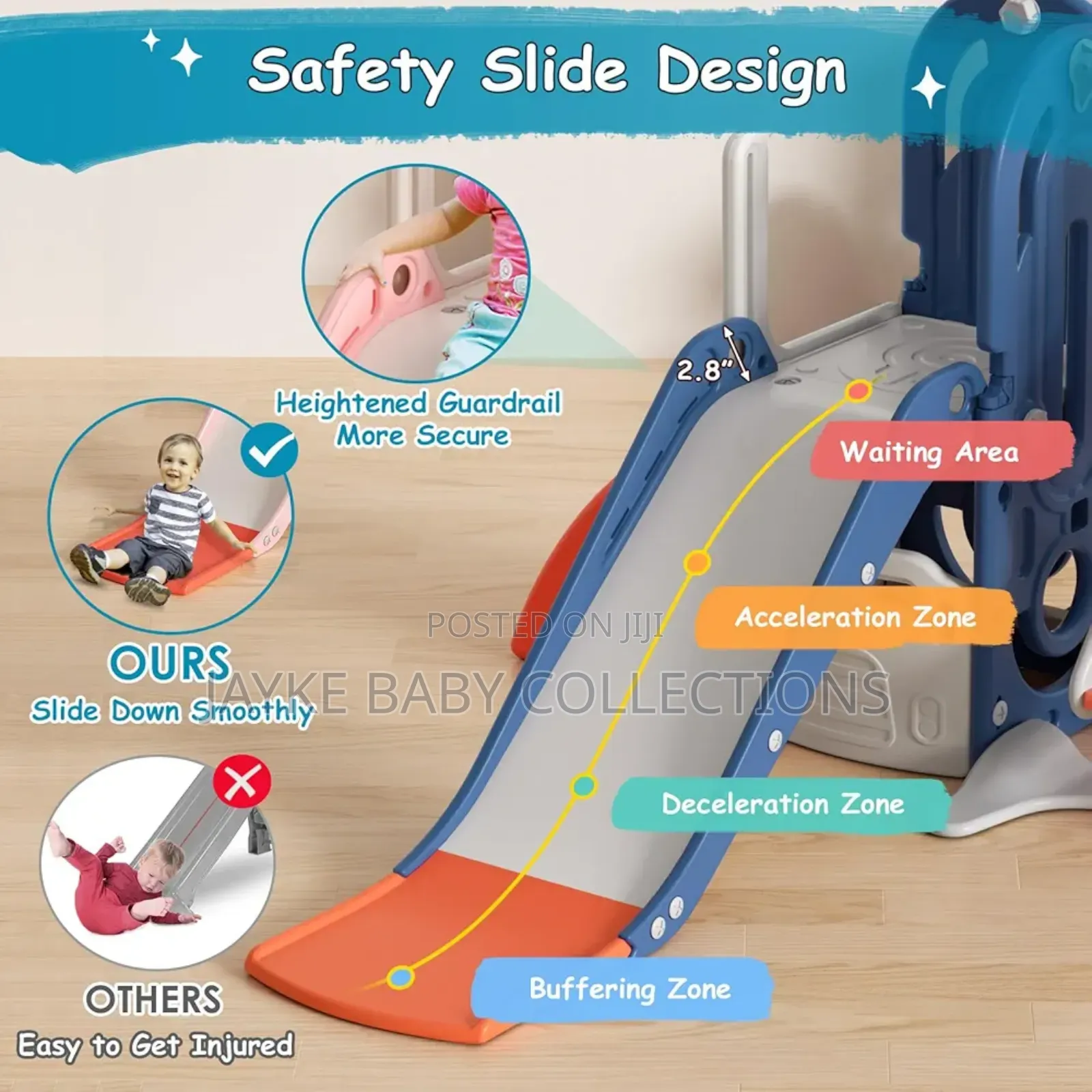 5-in-1 Toddler Slide Swing Set With Basketball Hoop