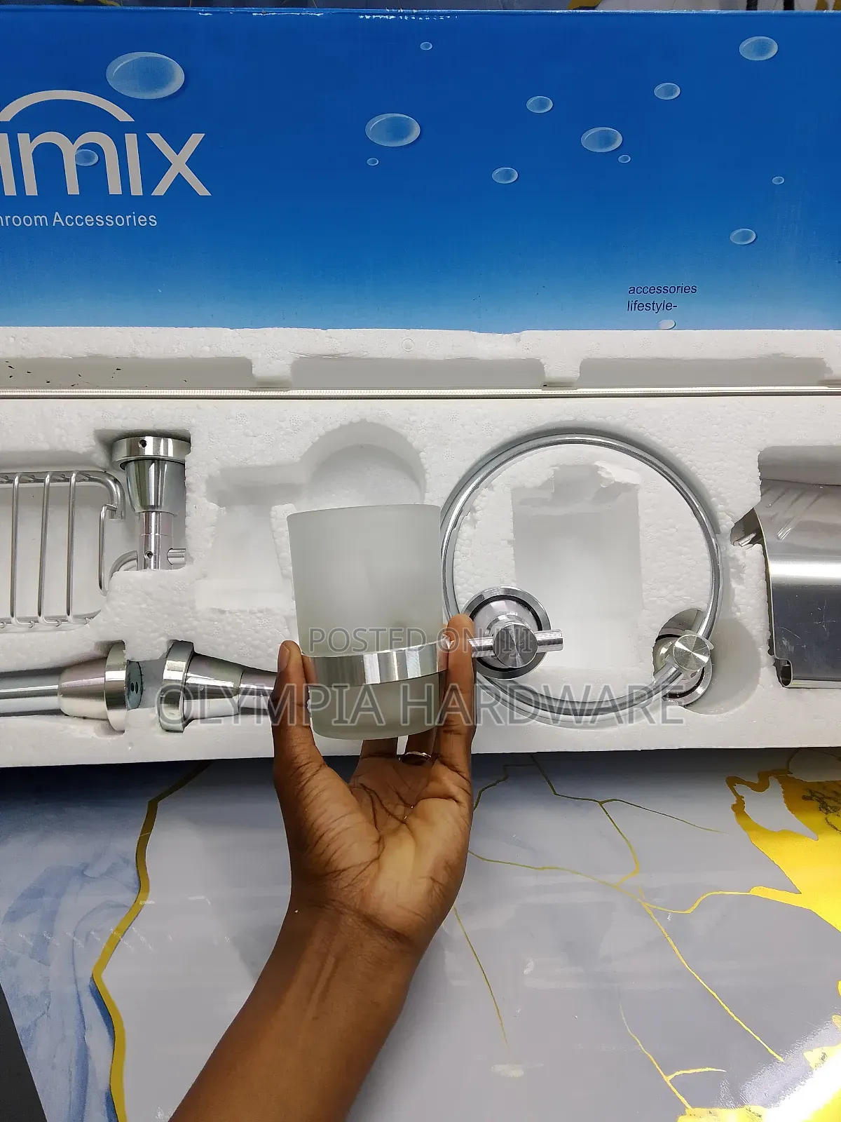 Brimix Bathroom Accessories Set (Silver)