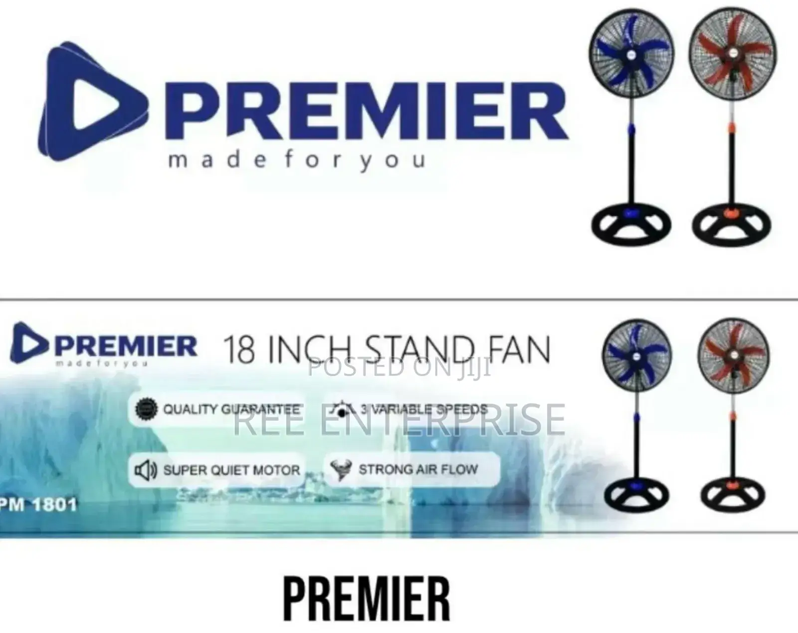 18 Inches Premier Standing Fan With Strong Air Flow
