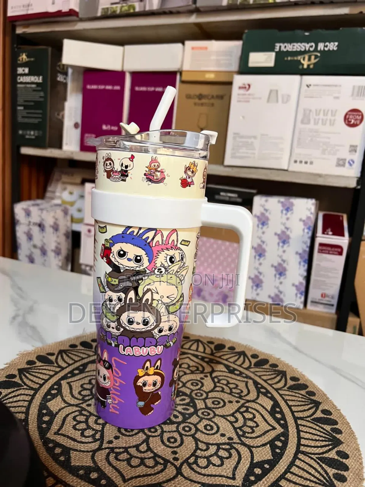Labubu Stanley Mug With Steel Straw Straw Extension