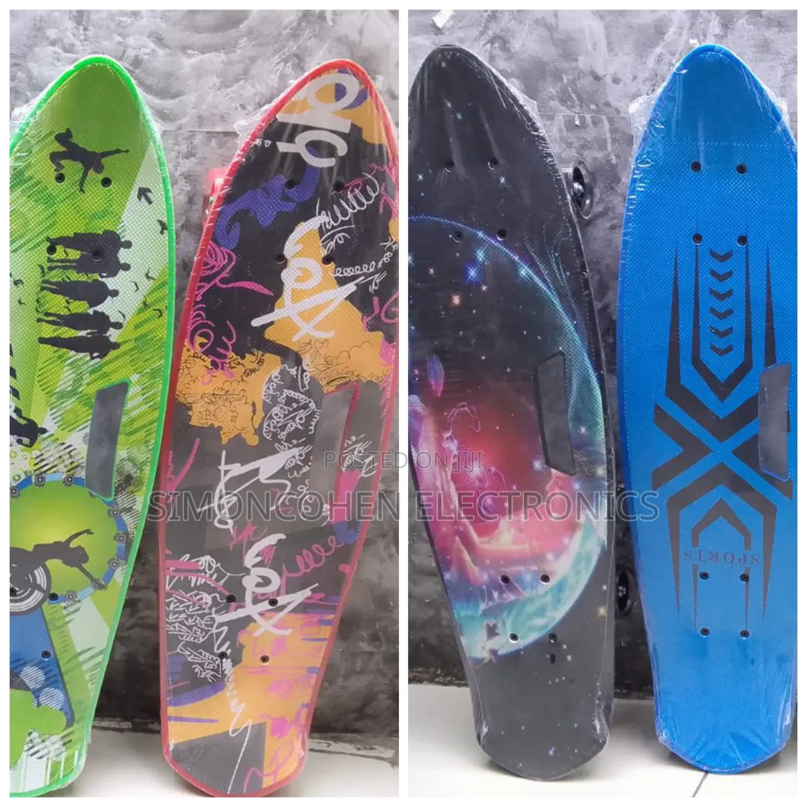 Graphic Fish Shape Skate Board 70cm Long