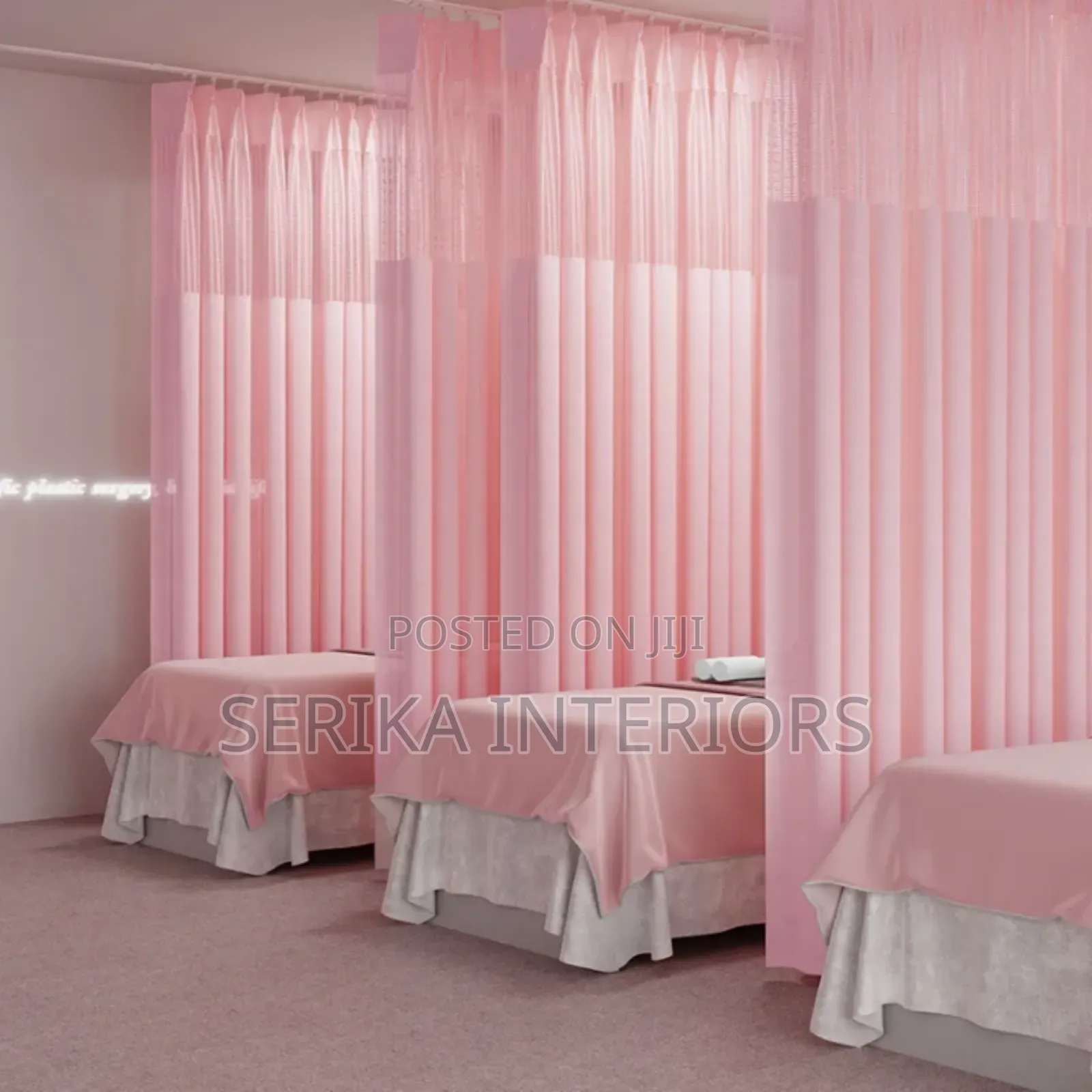 Pink Hospital Curtains Curtains Environmental Friendly