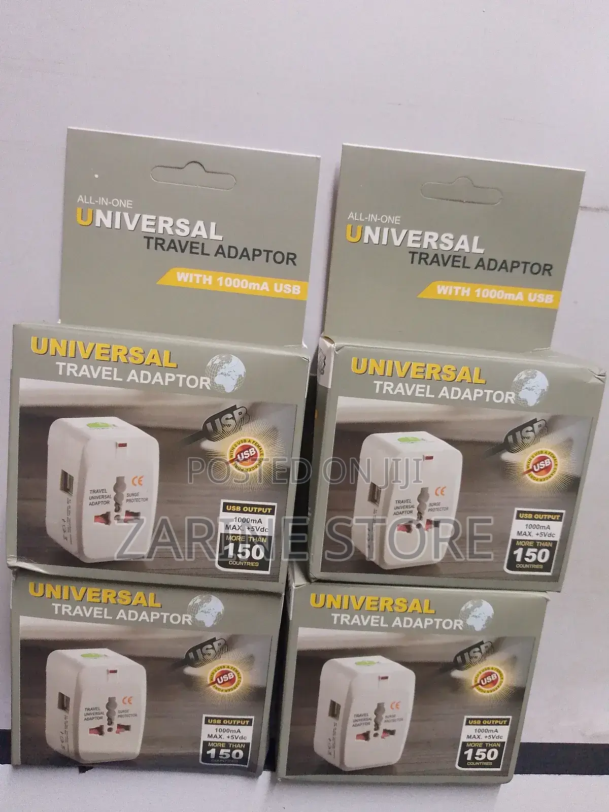 All in One Universal Travel Adaptor 1000mah Maximum +5volts Dc