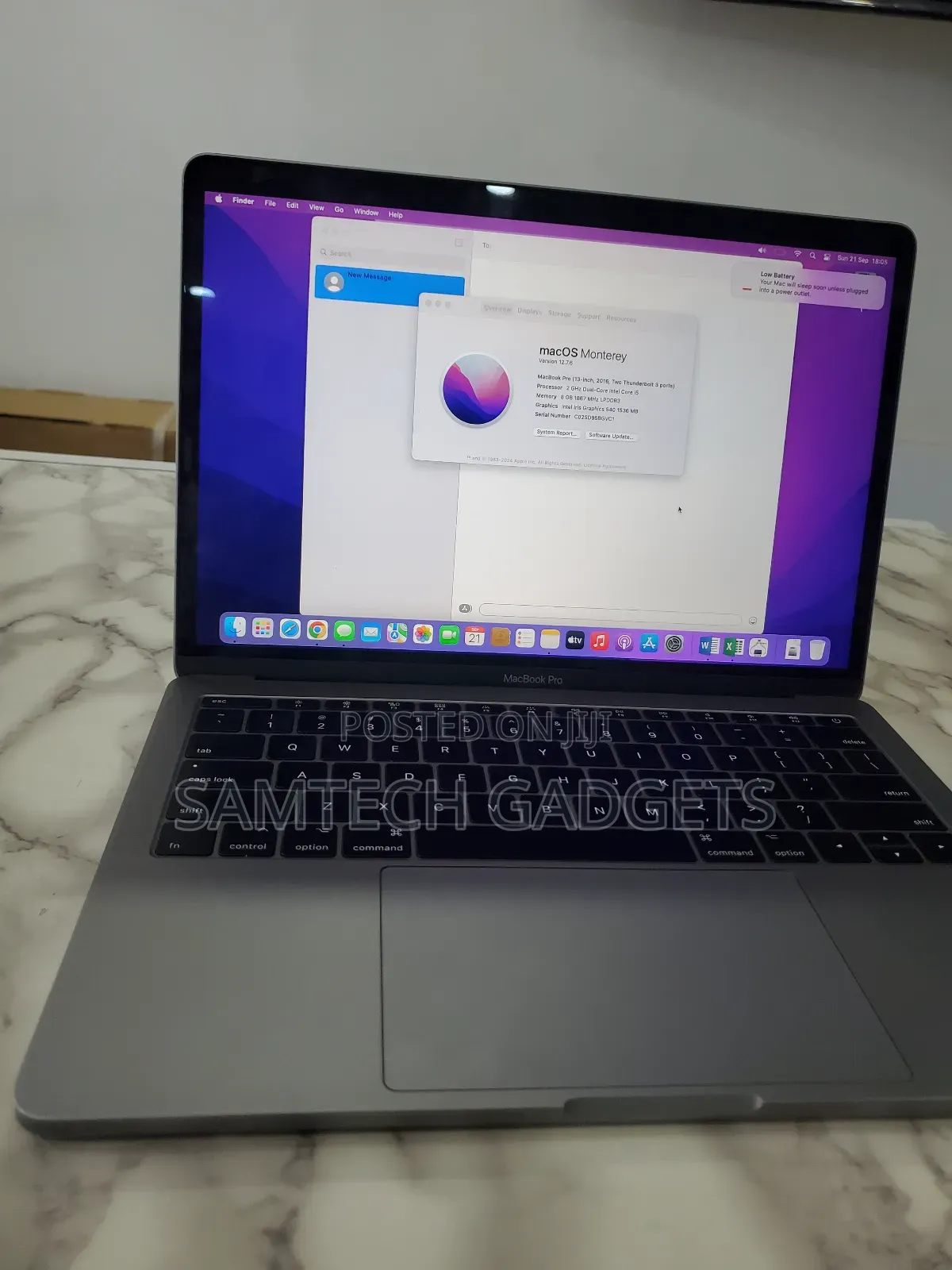Laptop Apple MacBook Pro 2016 8GB Intel Core I5 SSD 256GB