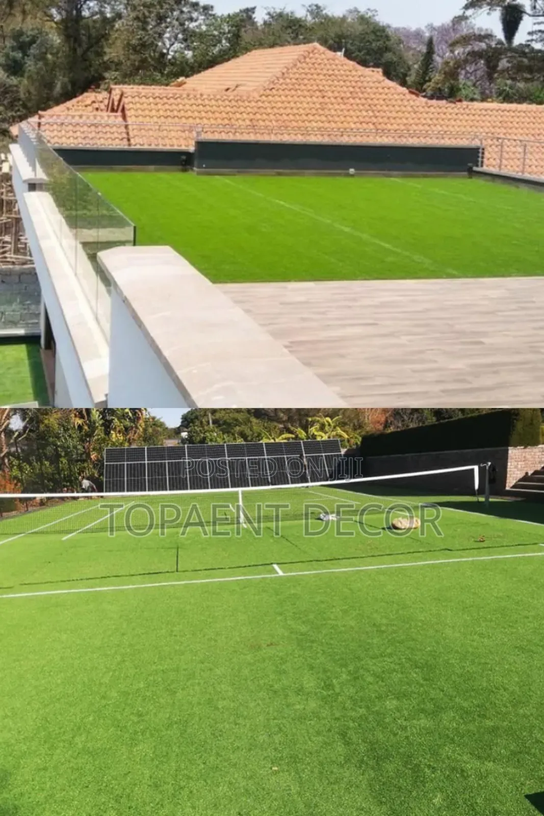 40mm Soft Greens Grass Goals Football Pitch and Rooftopartificialgrass