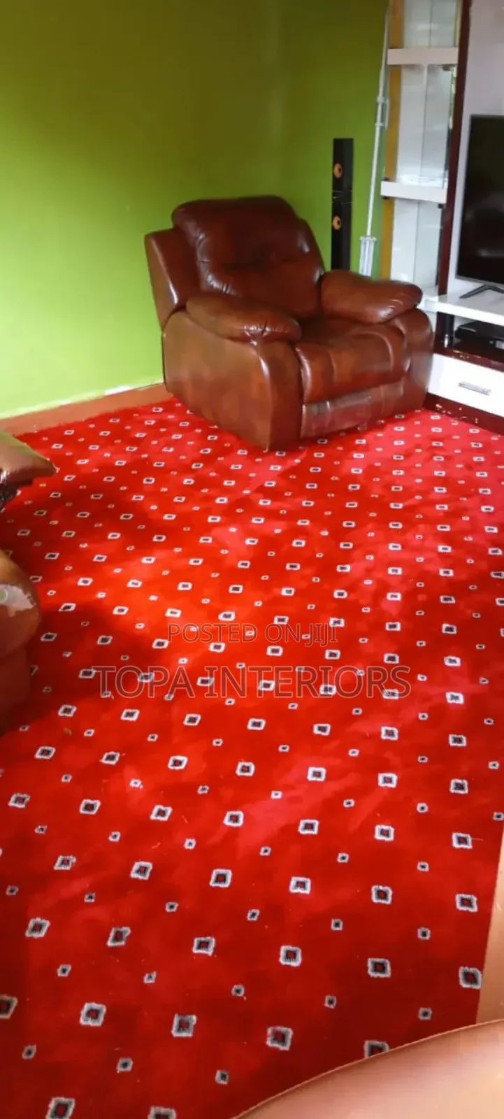 Red Carpets for Living Room Wall to Wall Floor Insulation Matting