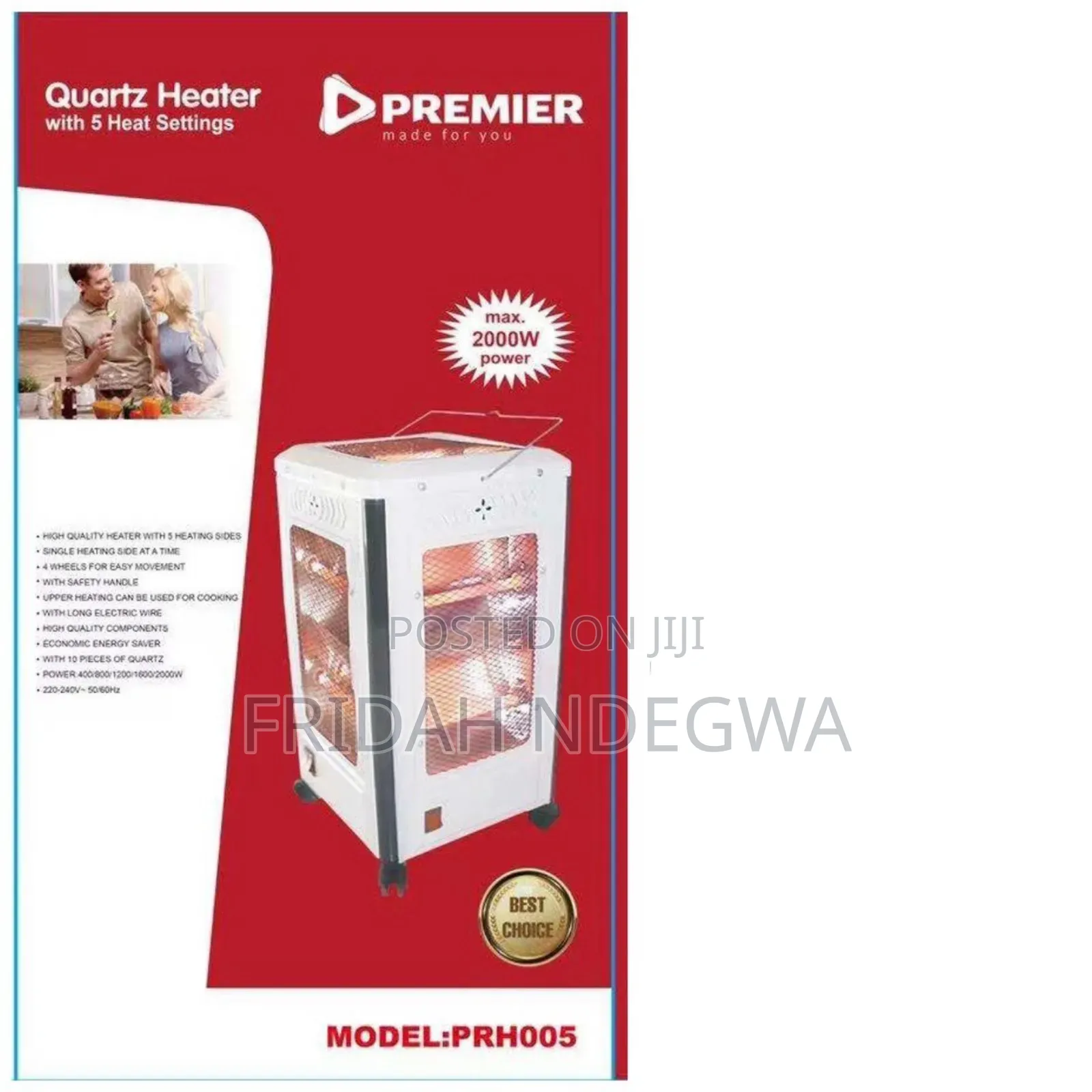 Quartz Heater With 5 Heat Settings