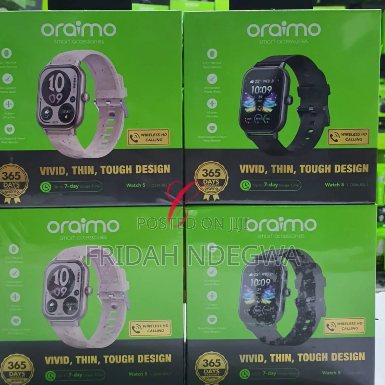 Oraimo Watch 5 Osw-805 2.01" Hd Panda Glass 1atm Smart Watch