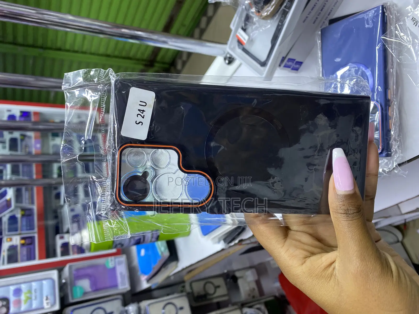 Hodon Fold Metal Camera Stand Holder Case for Samsung Galaxy S24+