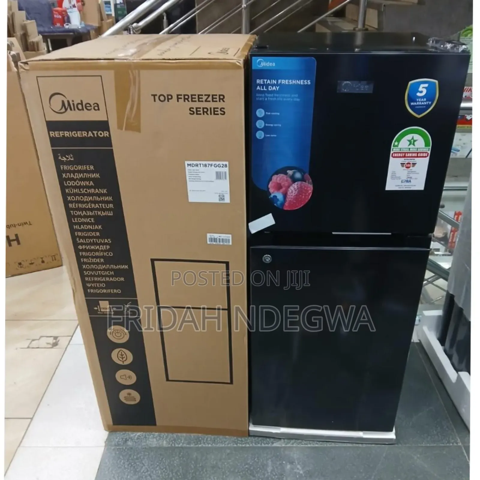 Midea 127litres Double Door Fridge (Mdrt187fgg28