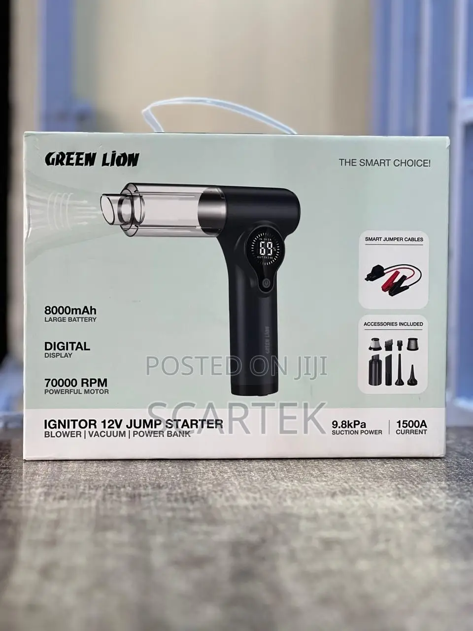 Green Lion Ignitor 12v Jump Starter | Blower | Vacuum | Power Bank