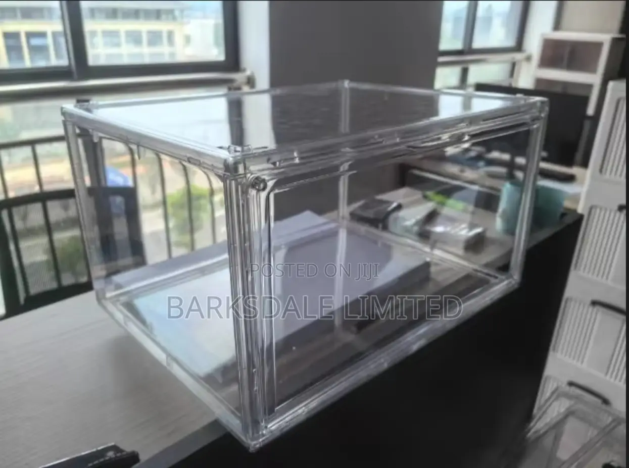 Organizer Shoe Box Stackable Clear Transparent Display Acrylic Plastic