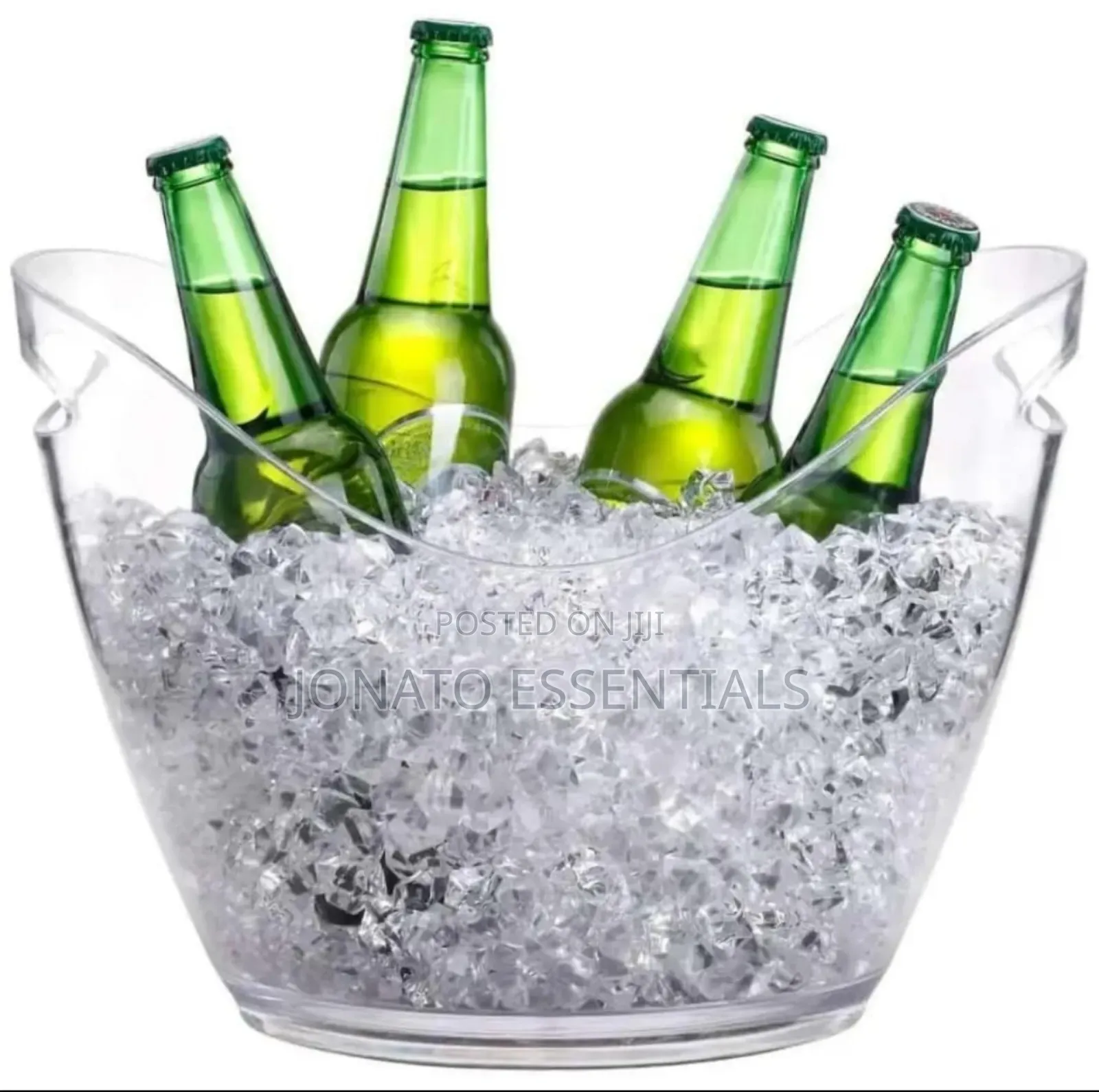 Acrylic Ice Bucket for Drinks, Clear Ice Tub Cooler