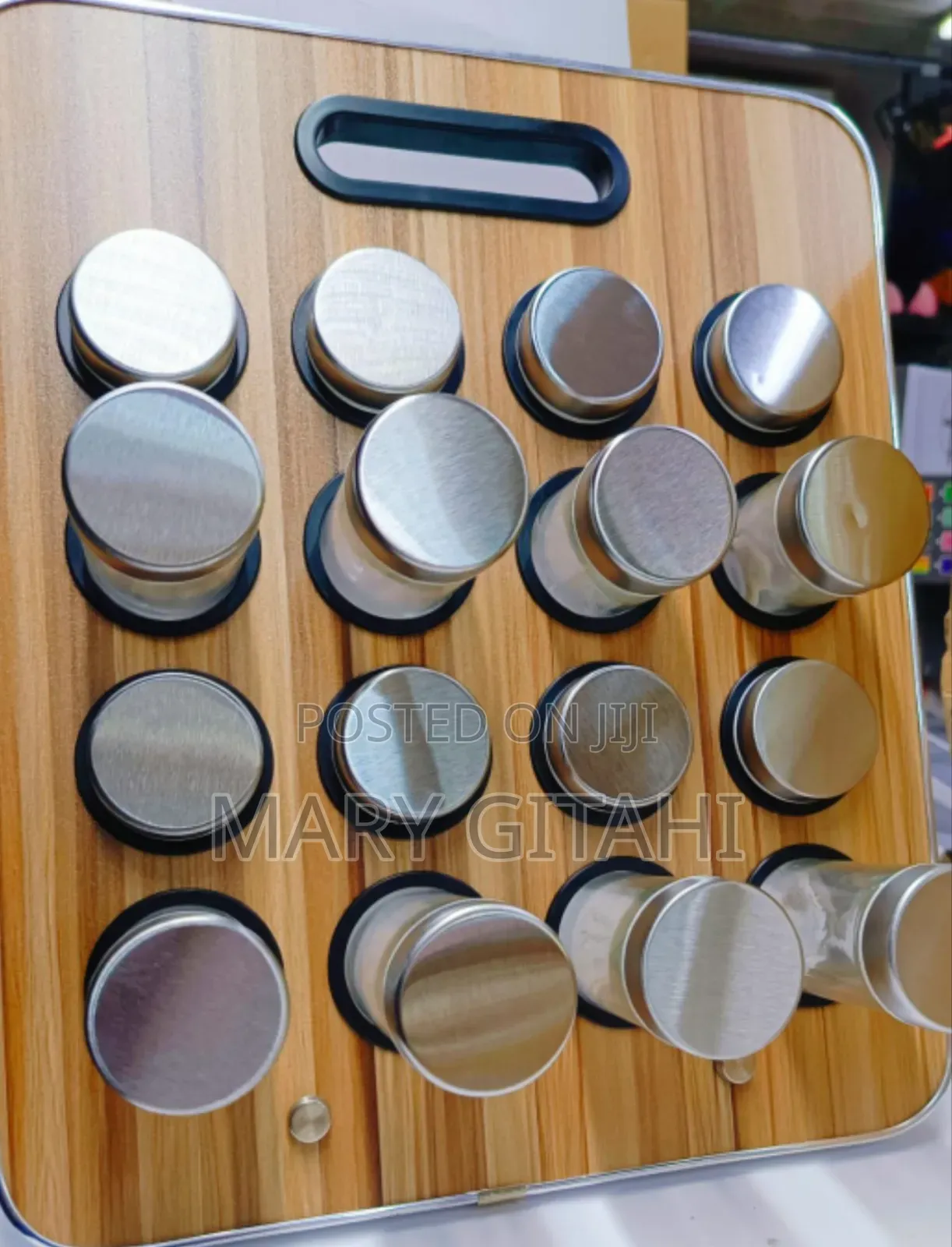 !!*17pcs Spice Jars Set With Stand