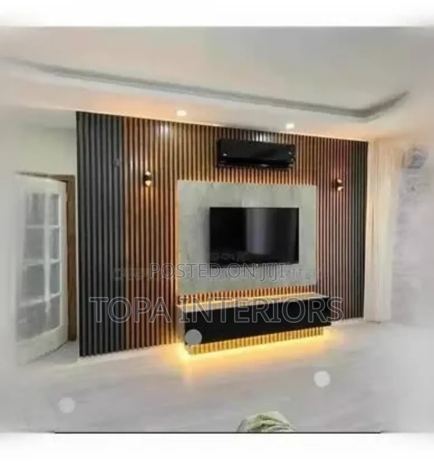 Living Room Wall Decoration Fluted Wall Panels Supply and Installation