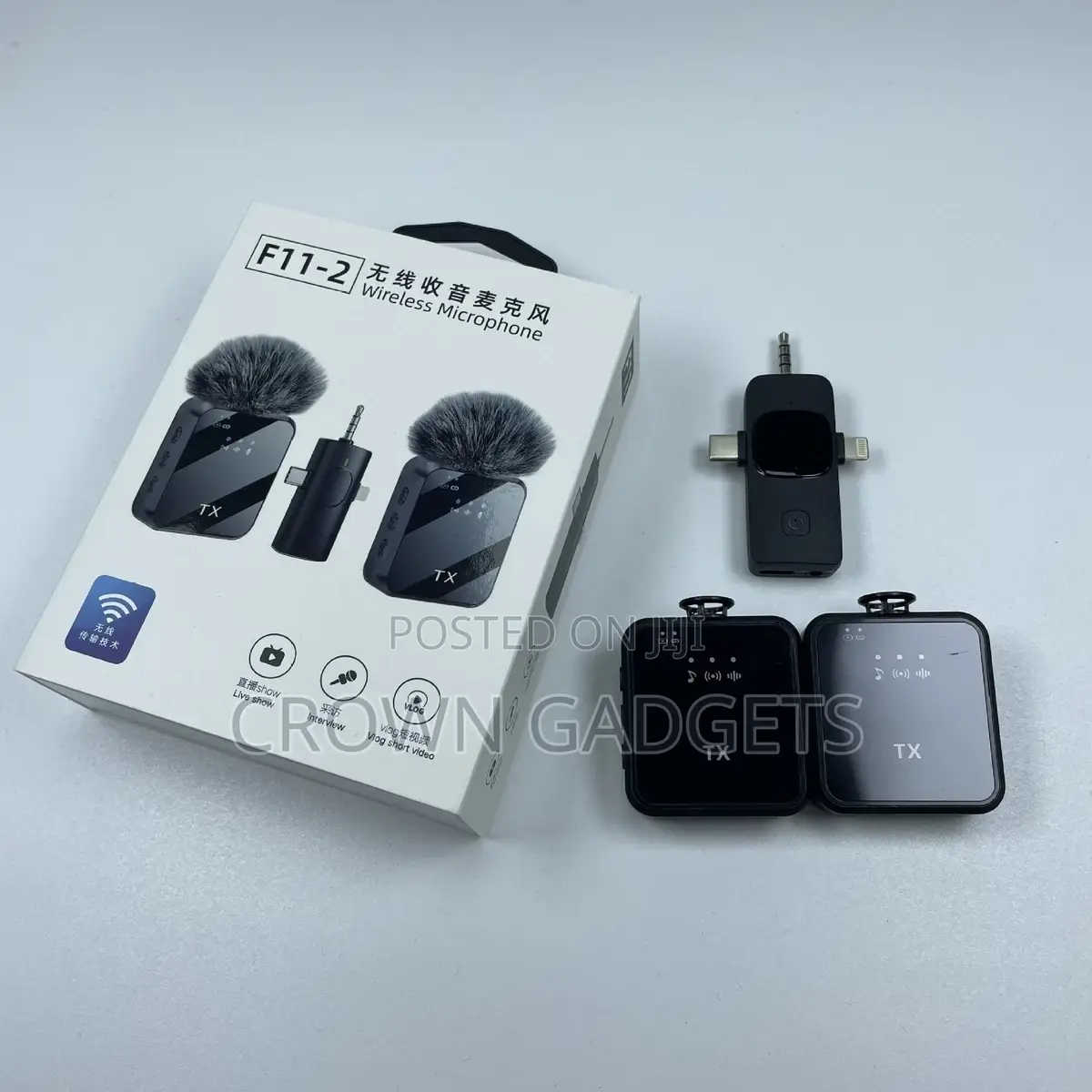 Portable Dual F11-2 Wireless Microphone for Video Recording