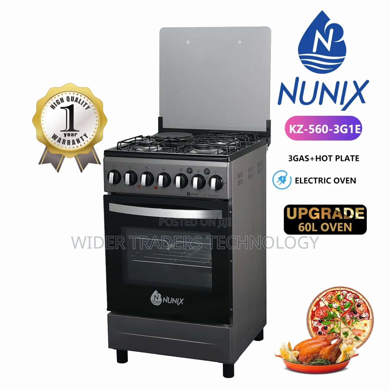 50*55 Nunix 3+1 Standing Cooker