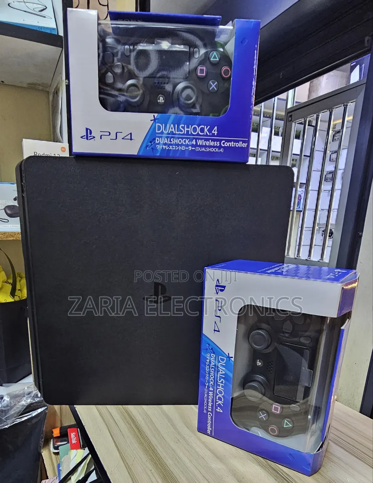 Ps4 Slim With 2 New Controllers, Super Clean