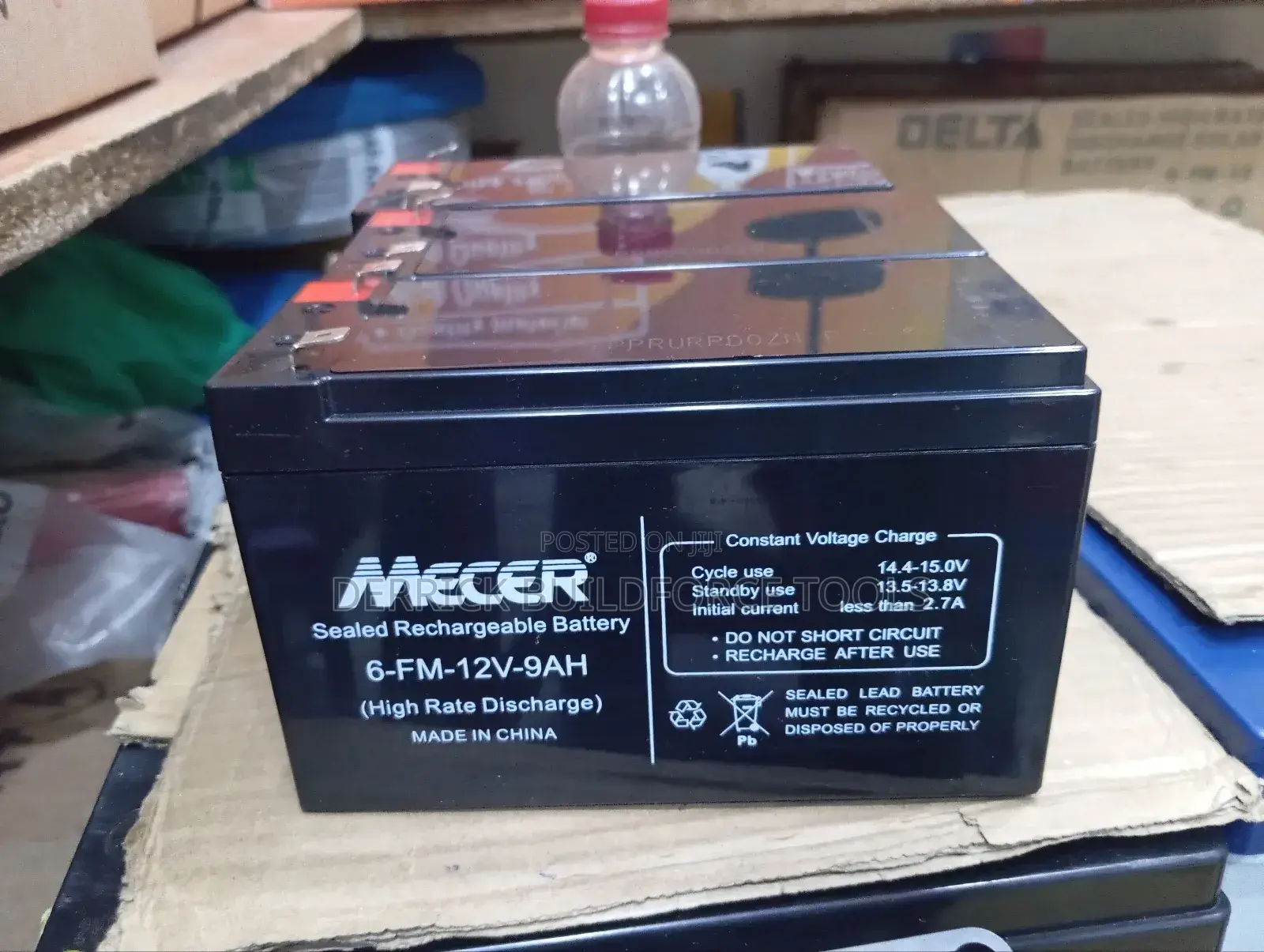 Mecer 12v 9ah Sealed Rechargeable Battery