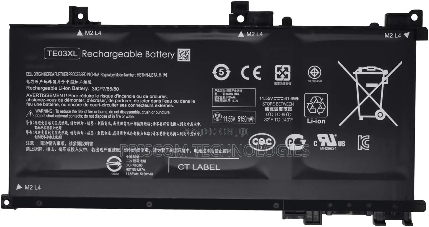 Laptop Battery Te03xl for Hp Pavilion Pc 15 Omen 15-Ax033dx 15-Ax000