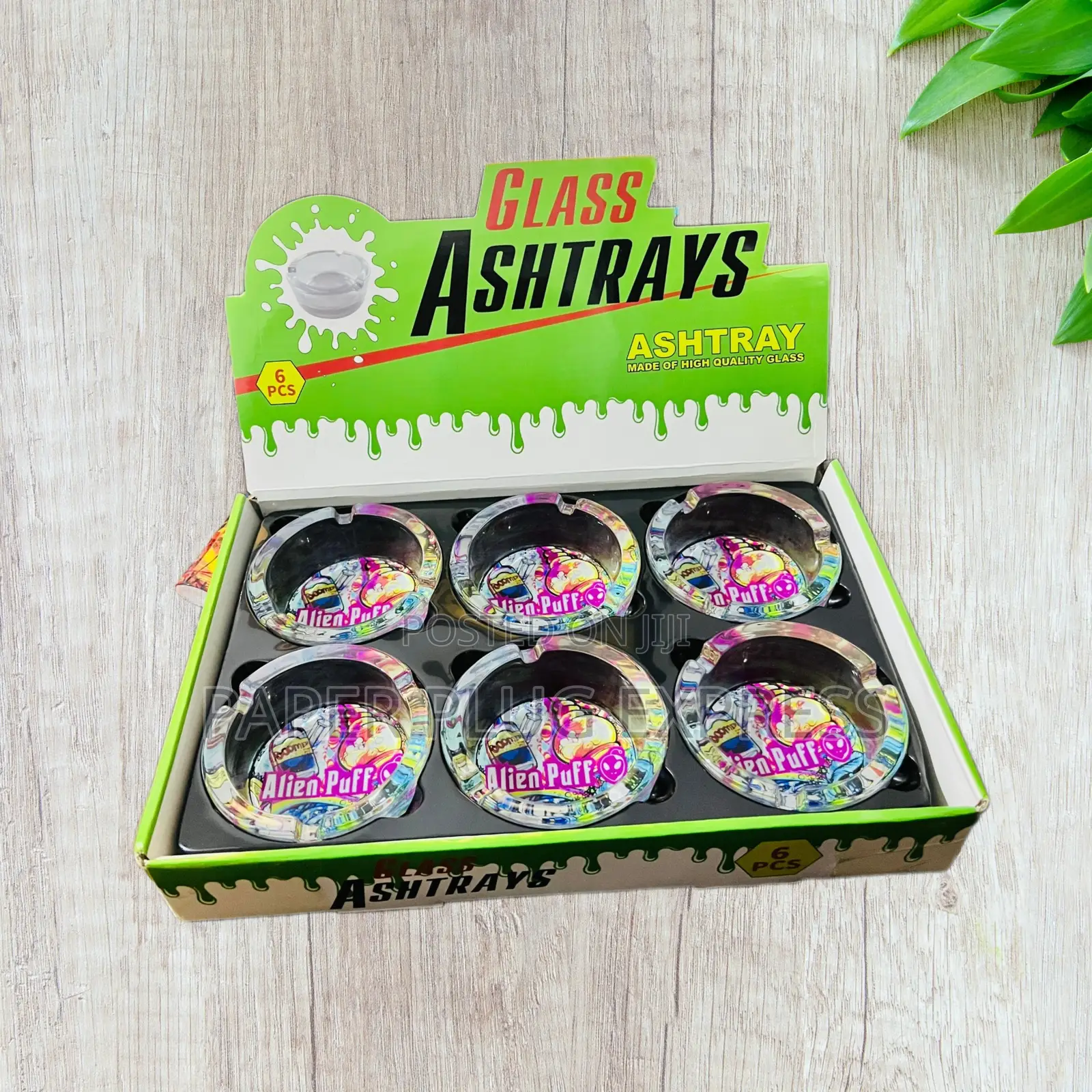 Alien Puff Round Glass Ashtray 90mm