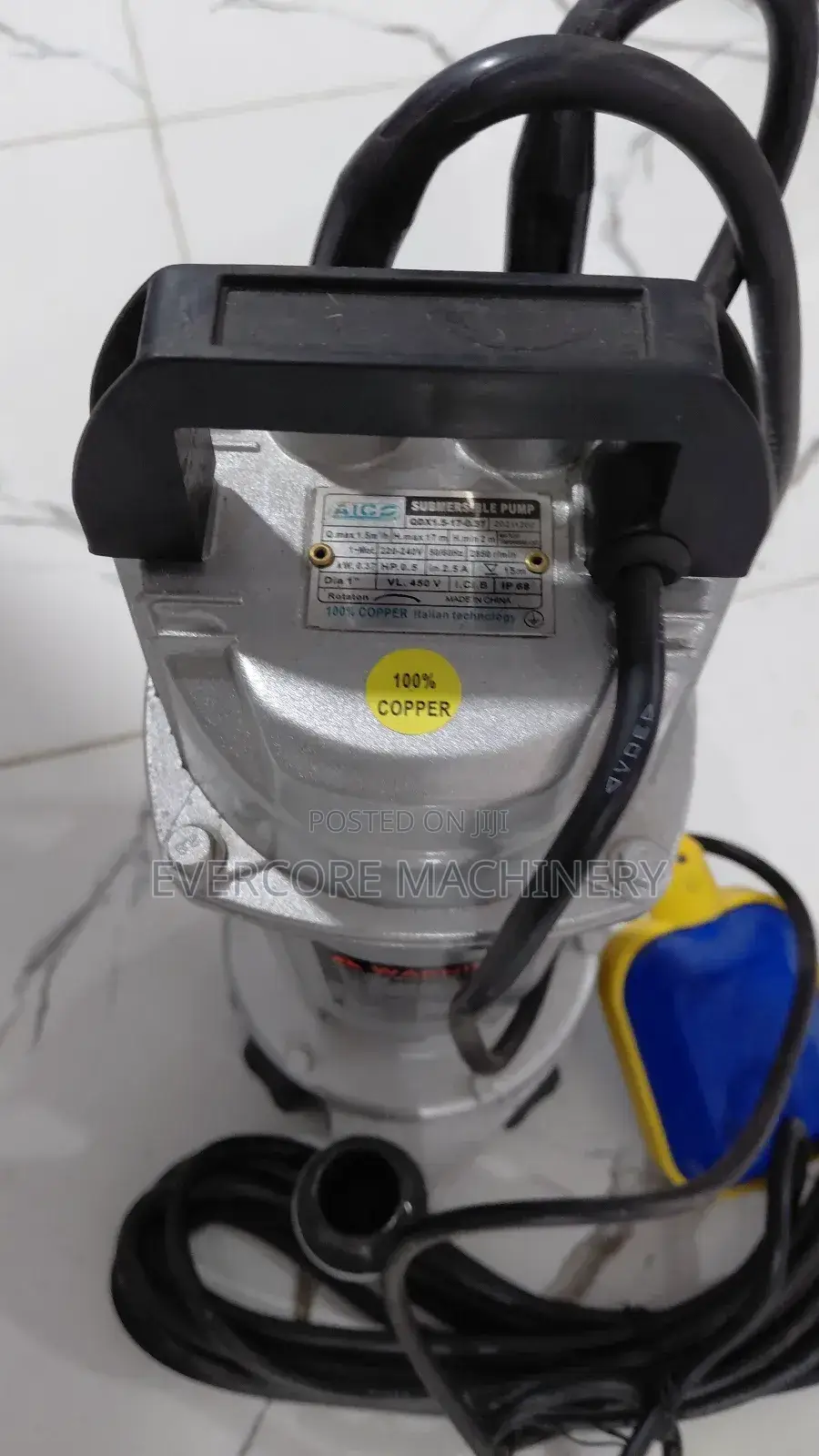 Shallow Well Electric Submersible Pump Single Phase 17m Head .