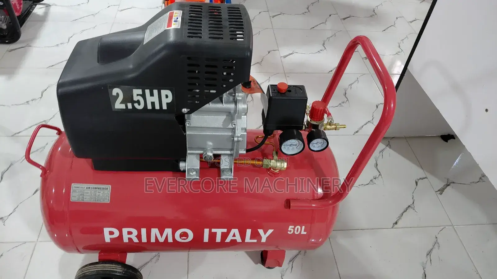 Primo Italy 50l Direct Driven Air Compressor Machine.