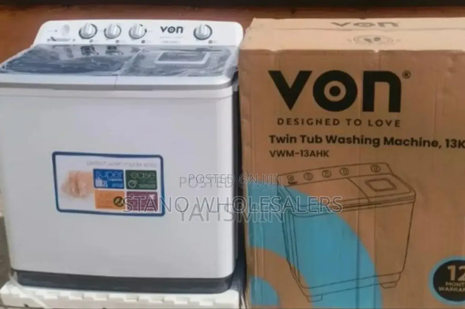 Von 13kgs Twin Tub Washing Machine