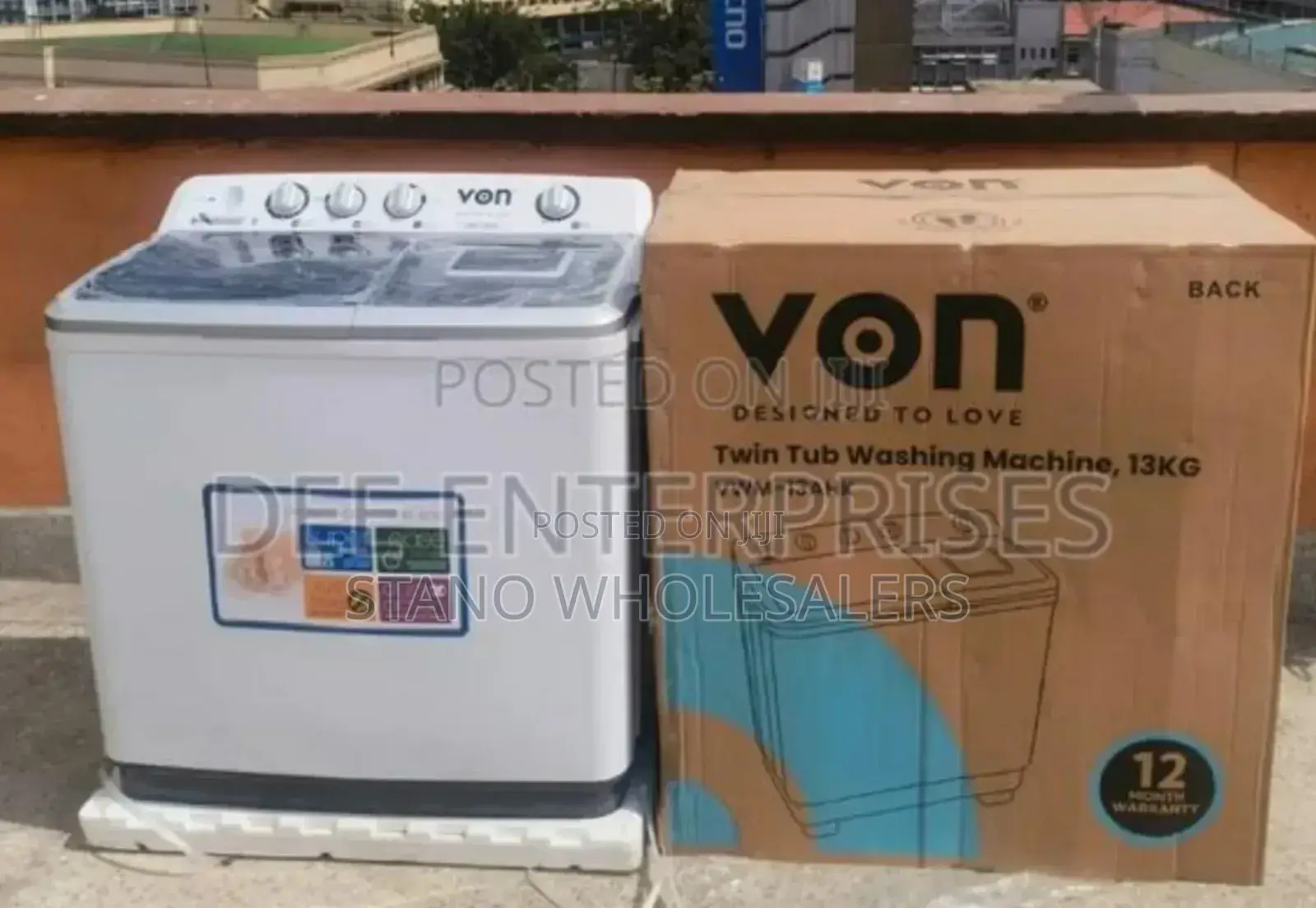 Von Twin Tub Top Load 13kgs Washing Machine