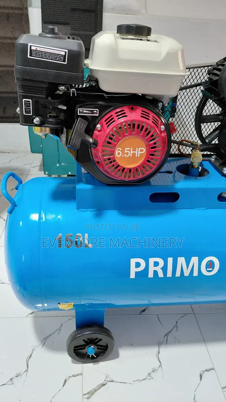Primo Italy Petrol 150l Air Compressor Machine.