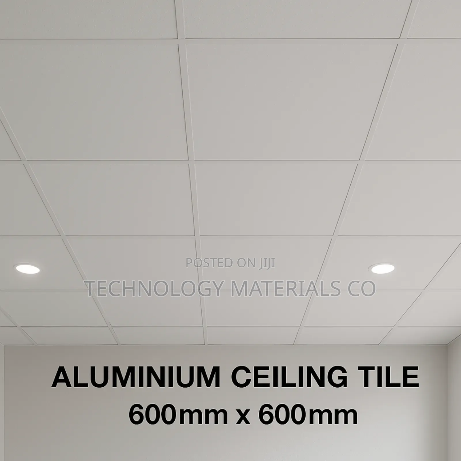 Aluminium Ceiling Tiles – Plain White Modern Finish(Tegular)