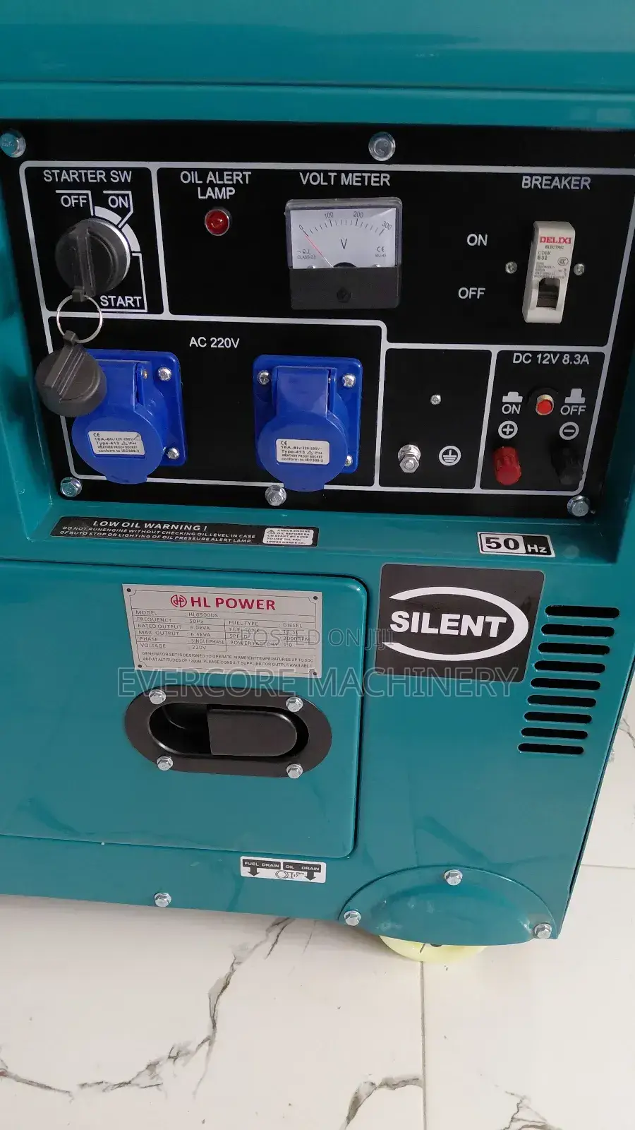 Hl Power 6.5kva Diesel Silent Generator With Inbuilt Ats.