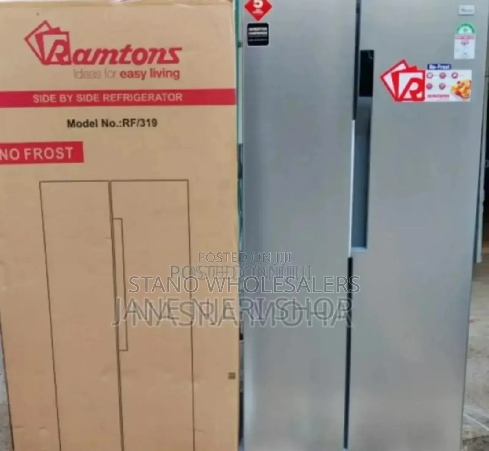 Ramtons Side by Side Refrigerator 454 Litres