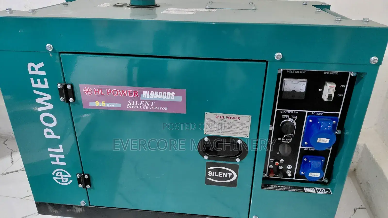 Hl Power 9.5kva Diesel Silent Generator Single Phase.