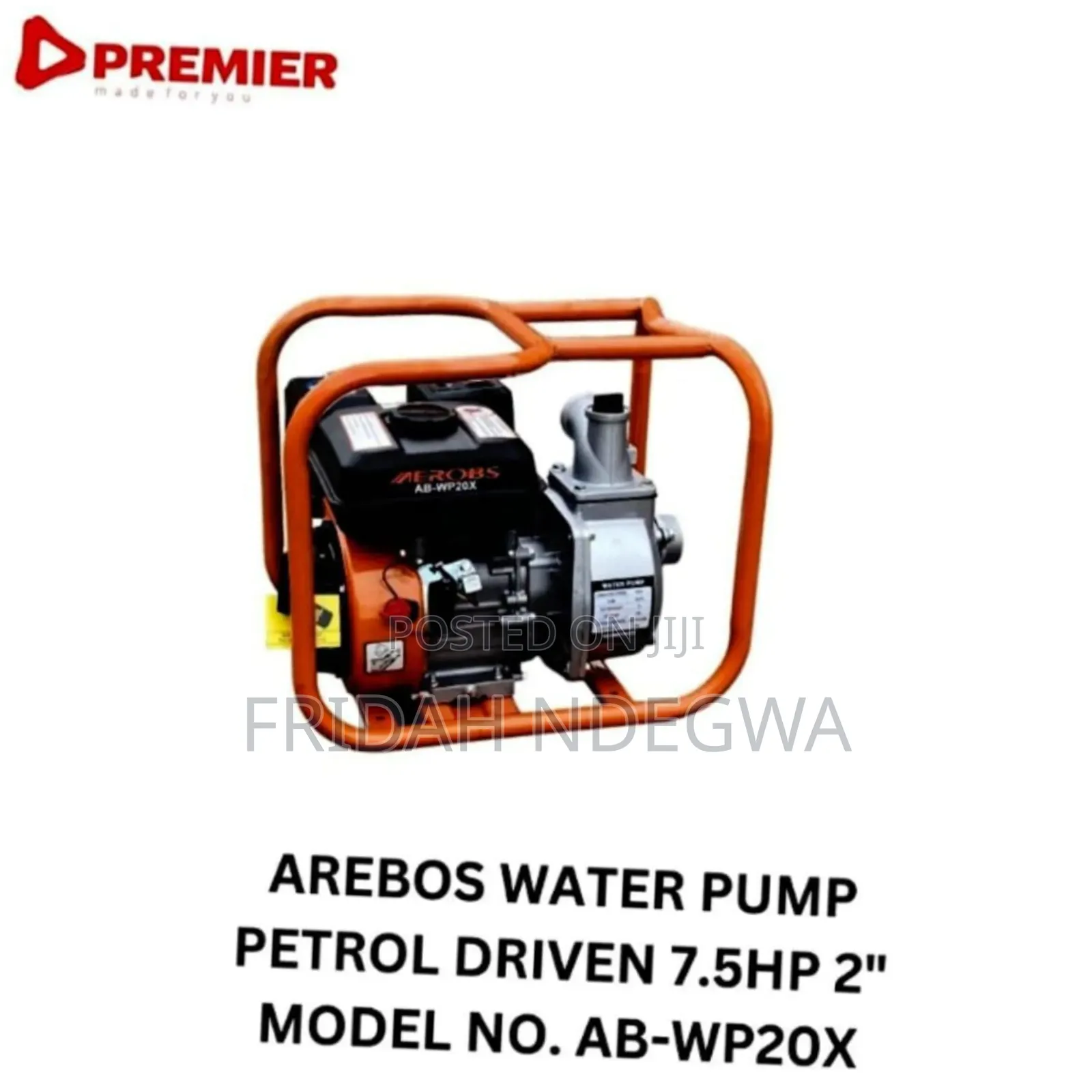 Arebos Water Pump Petrol Driven 7.5hp 2 Model No Ab-Wp20x