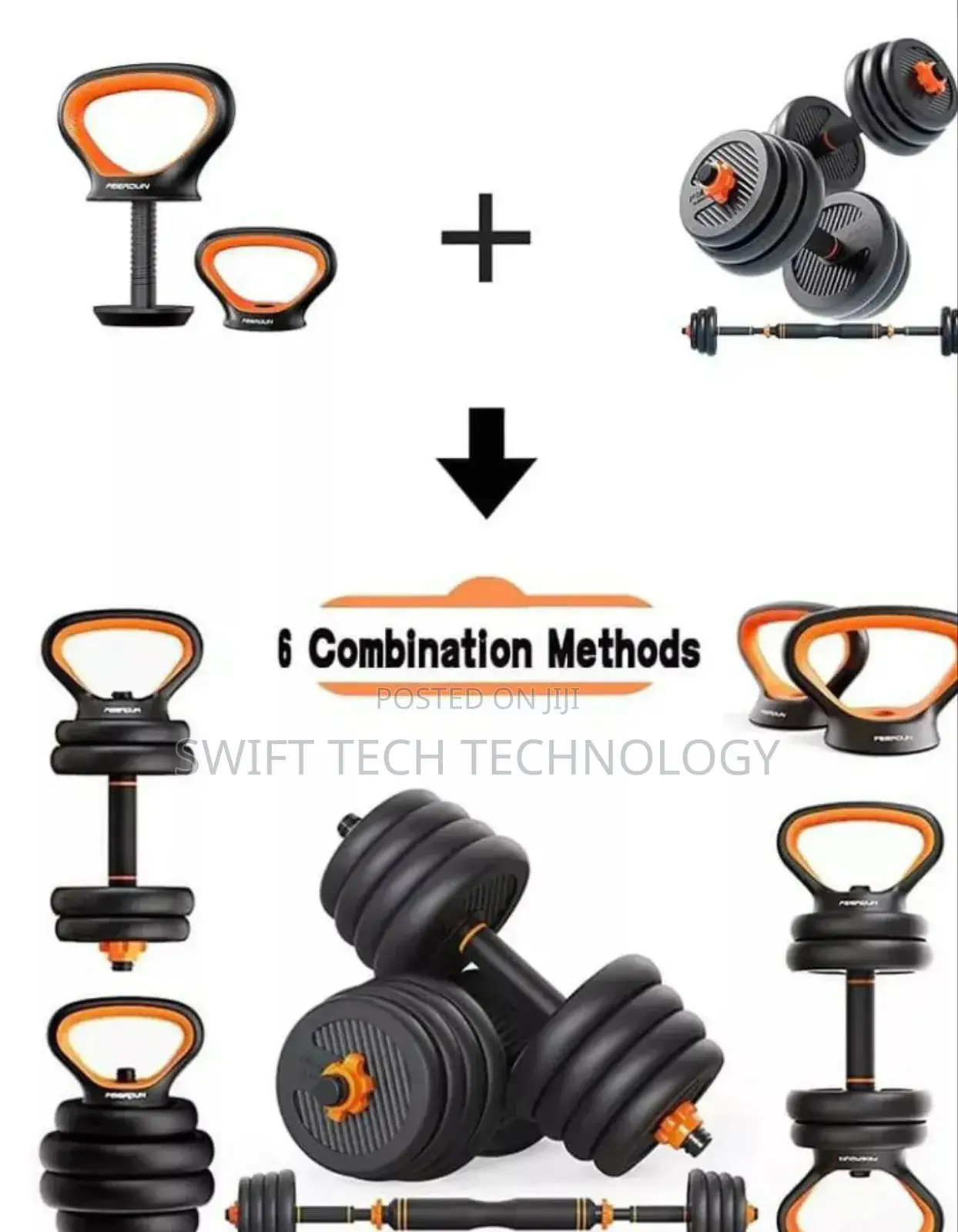 Kettle Bell 6 in 1 30kg Adjustable Kettle Bell Weights
